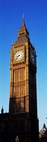 Low angle view of a clock tower, Big Ben, Houses of Parliament, London, England Fine Art Print