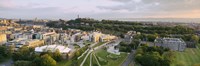 High angle view of a city, Holyrood Palace, Our Dynamic Earth and Scottish Parliament Building, Edinburgh, Scotland Fine Art Print