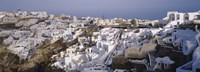 High angle view of a town, Santorini, Greece (day) Fine Art Print