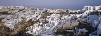 High angle view of a town, Santorini, Greece (day) Fine Art Print