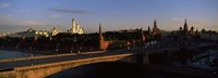Bridge across a river, Kremlin, Moskva River, Moscow, Russia Fine Art Print