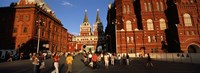 Tourists walking in front of a museum, State Historical Museum, Red Square, Moscow, Russia Fine Art Print