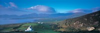 High angle view of a cottage in a field near a bay, Allihies, County Cork, Munster, Republic of Ireland Fine Art Print
