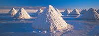 Salt pyramids on salt flat, Salar de Uyuni, Potosi, Bolivia Fine Art Print