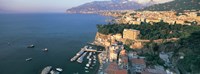 High angle view of a town at the coast, Sorrento, Naples, Campania, Italy Fine Art Print