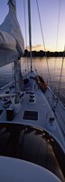 Sailboat in the sea, Kingdom of Tonga,Vava'u Group of Islands, South Pacific (vertical) Fine Art Print