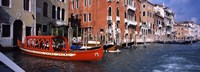 Red Gondola, Grand Canal, Venice, Veneto, Italy Fine Art Print