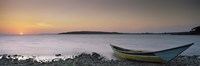 Boat at the lakeside, Lake Victoria, Great Rift Valley, Kenya Fine Art Print