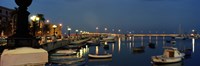 Boats at a harbor, Bari, Itria Valley, Puglia, Italy Fine Art Print