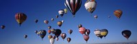 Hot air balloons floating in sky, Albuquerque International Balloon Fiesta, Albuquerque, Bernalillo County, New Mexico, USA Fine Art Print