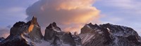 Clouds over mountains, Torres Del Paine, Torres Del Paine National Park, Chile Fine Art Print