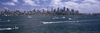 Boats in the sea, Sydney Harbor, Sydney, New South Wales, Australia Fine Art Print
