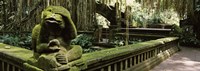 Statue of a monkey in a temple, Bathing Temple, Ubud Monkey Forest, Ubud, Bali, Indonesia Fine Art Print