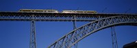 Low angle view of a bridge, Dom Luis I Bridge, Duoro River, Porto, Portugal Fine Art Print
