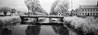 Bridge across a channel connecting Bruges to Damme, West Flanders, Belgium by Panoramic Images - 27" x 9"