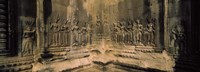 Carvings  in a temple, Angkor Wat, Cambodia Fine Art Print