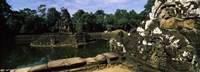 Statues in a temple, Neak Pean, Angkor, Cambodia Fine Art Print