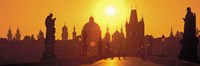 Sunset over Charles Bridge, Prague, Czech Republic Fine Art Print