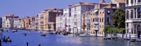 Gondolas passing buildings along a canal, Grand Canal, Venice, Italy Fine Art Print