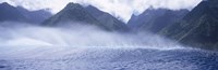 Rolling waves and mountains, Tahiti, French Polynesia Fine Art Print