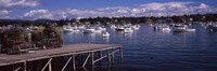 Boats in the sea, Bass Harbor, Hancock County, Maine, USA Fine Art Print