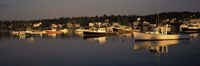 Boats moored at a harbor, Bass Harbor, Hancock County, Maine, USA Fine Art Print