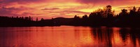 Lake at sunset, Vermont, USA Fine Art Print