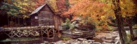 Glade Creek Grist Mill with Autumn Trees, Babcock State Park, West Virginia by Panoramic Images - 27" x 9"