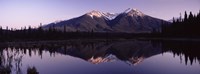 Reflection of mountains in water, Banff, Alberta, Canada by Panoramic Images - 27" x 9"