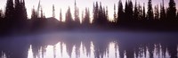 Fog over a lake, Mt Rainier, Pierce County, Washington State Fine Art Print