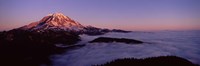 Sea of clouds with mountains in the background, Mt Rainier, Pierce County, Washington State, USA Fine Art Print