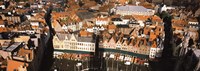 Aerial view of a city, Bruges, West Flanders, Flemish Region, Belgium Fine Art Print