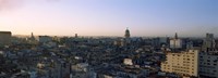 High angle view of a city, Old Havana, Havana, Cuba (Blue and Purple Sky) Fine Art Print