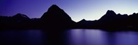 Swiftcurrent Lake, Many Glacier, US Glacier National Park, Montana (Purple View) Fine Art Print