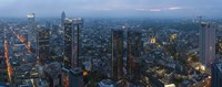 Aerial view of a city, Frankfurt, Hesse, Germany Fine Art Print