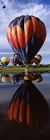 Balloons Reflected in Lake, Hot Air Balloon Rodeo, Steamboat Springs, Routt County, Colorado, USA Fine Art Print