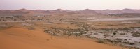 Panoramic view of sand dunes viewed from Big Daddy Dune, Sossusvlei, Namib Desert, Namibia by Panoramic Images - 27" x 9"