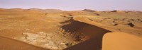Sand dunes in a desert, Namib-Naukluft National Park, Namibia Fine Art Print