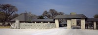 Entrance of a rest camp, Okaukuejo, Etosha National Park, Kunene Region, Namibia Fine Art Print
