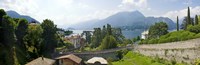 Houses in a town, Villa Melzi, Lake Como, Bellagio, Como, Lombardy, Italy Fine Art Print