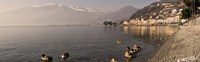 Town at the lakeside, Nobiallo, Lake Como, Como, Lombardy, Italy Fine Art Print