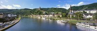Town at the riverside, Mosel River, Cochem, Rhineland-Palatinate, Germany Fine Art Print