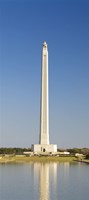 Reflection of a monument in the pool, San Jacinto Monument, Texas, USA by Panoramic Images - 12" x 27"