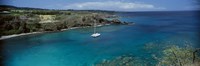Sailboat in the bay, Honolua Bay, Maui, Hawaii, USA Fine Art Print