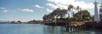 Lighthouse at a pier, Lahaina, Maui, Hawaii, USA Fine Art Print