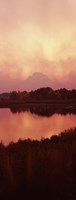 Reflection of a mountain in a river, Oxbow Bend, Snake River, Grand Teton National Park, Teton County, Wyoming, USA by Panoramic Images - 9" x 27"