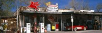 Store with a gas station on the roadside, Route 66, Hackberry, Arizona Fine Art Print