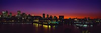 City lit up at dusk, Montreal, Quebec, Canada 2010 Fine Art Print