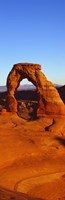 Natural arch in a desert, Arches National Park, Utah Framed Print