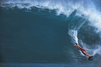 Man surfing in the sea by Panoramic Images - 27" x 18"